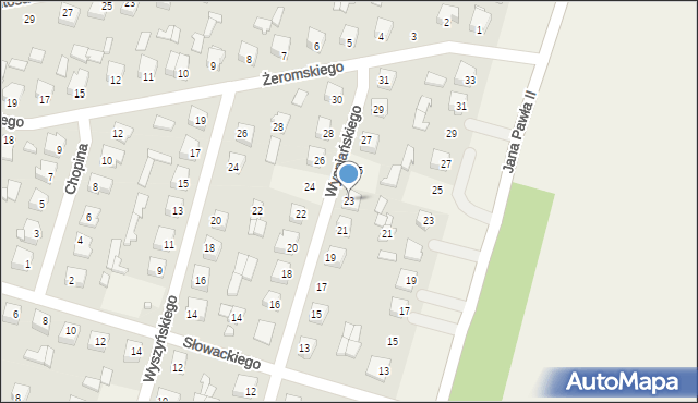 Małkinia Górna, Wyspiańskiego Stanisława, 23, mapa Małkinia Górna