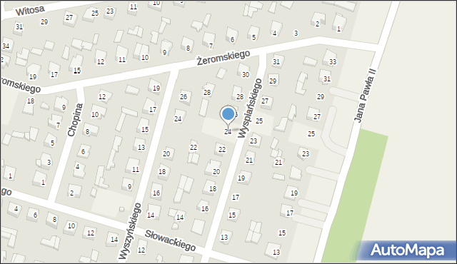 Małkinia Górna, Wyspiańskiego Stanisława, 24, mapa Małkinia Górna