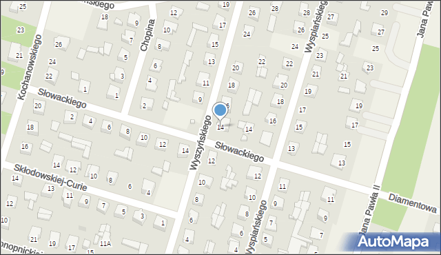 Małkinia Górna, Wyszyńskiego Stefana, ks. kard., 14, mapa Małkinia Górna