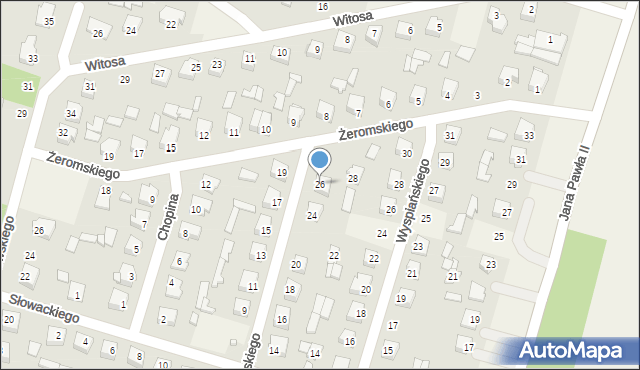 Małkinia Górna, Wyszyńskiego Stefana, ks. kard., 26, mapa Małkinia Górna