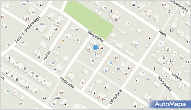 Marki, Wybickiego Józefa, gen., 7, mapa Marki