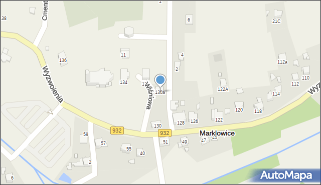 Marklowice, Wyzwolenia, 130a, mapa Marklowice