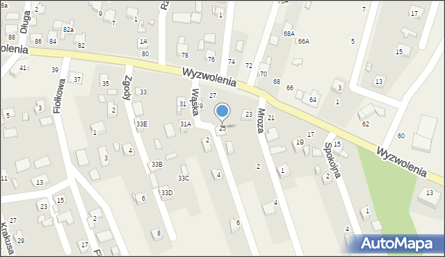 Marklowice, Wyzwolenia, 25, mapa Marklowice