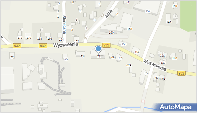 Marklowice, Wyzwolenia, 71, mapa Marklowice