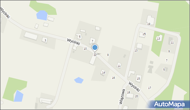 Maszewo Duże, Wycinki, 12, mapa Maszewo Duże