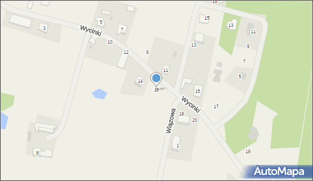 Maszewo Duże, Wycinki, 16, mapa Maszewo Duże