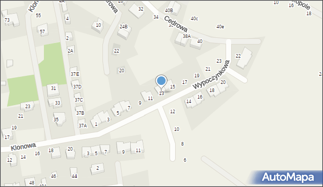 Mechelinki, Wypoczynkowa, 13, mapa Mechelinki