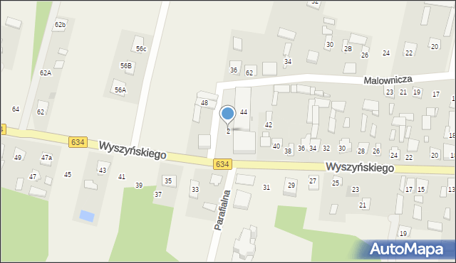 Miąse, Wyszyńskiego Stefana, ks. kard., 2, mapa Miąse