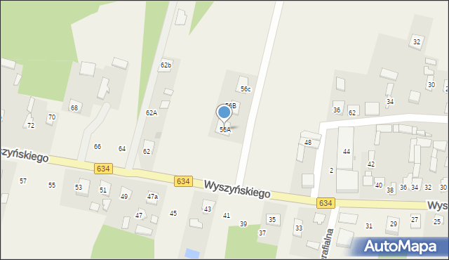 Miąse, Wyszyńskiego Stefana, ks. kard., 56A, mapa Miąse