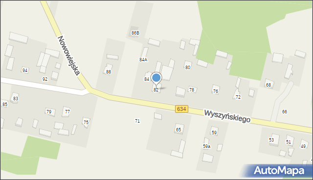 Miąse, Wyszyńskiego Stefana, ks. kard., 82, mapa Miąse