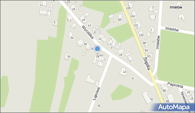 Miasteczko Śląskie, Wyciślika Franciszka, ks., 1a, mapa Miasteczko Śląskie