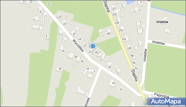 Miasteczko Śląskie, Wyciślika Franciszka, ks., 8, mapa Miasteczko Śląskie