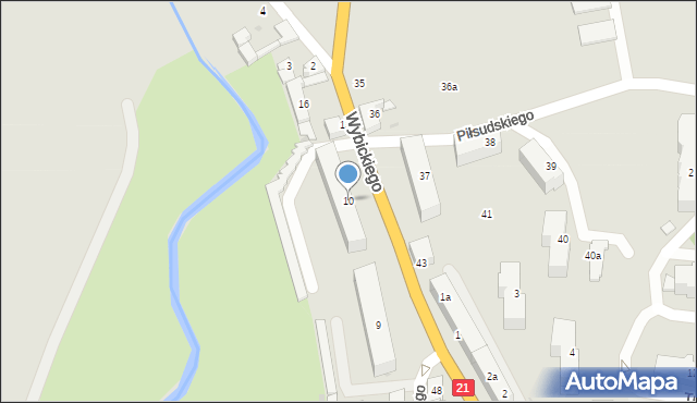 Miastko, Wybickiego Józefa, gen., 10, mapa Miastko