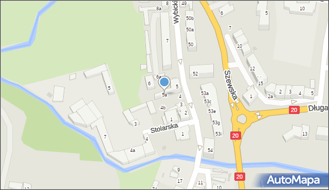 Miastko, Wybickiego Józefa, gen., 5a, mapa Miastko