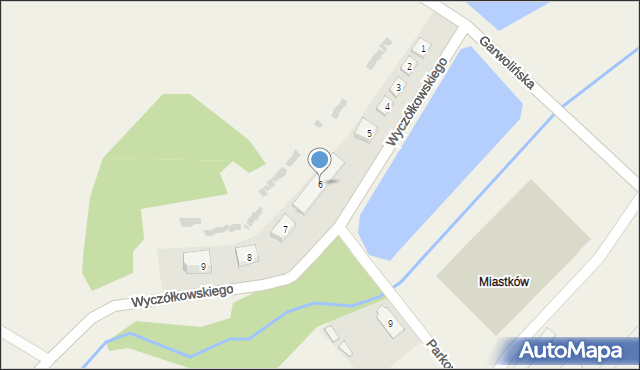 Miastków Kościelny, Wyczółkowskiego Leona, 6, mapa Miastków Kościelny