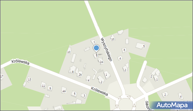 Międzyborów, Wyszyńskiego Stefana, ks. prym. kard., 5, mapa Międzyborów