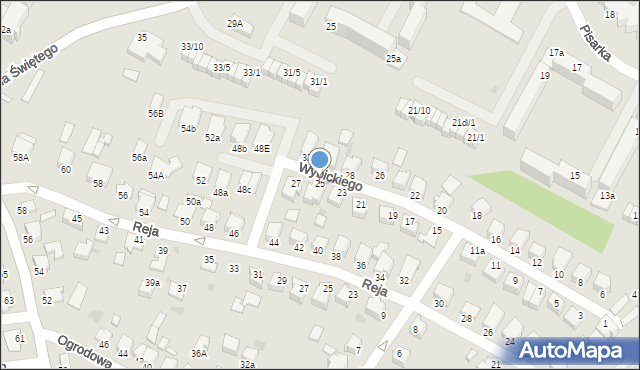 Mielec, Wybickiego Józefa, gen., 25, mapa Mielca