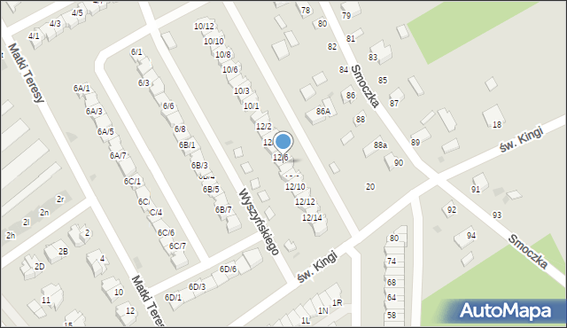 Mielec, Wyszyńskiego Stefana, ks. kard., 12/7, mapa Mielca