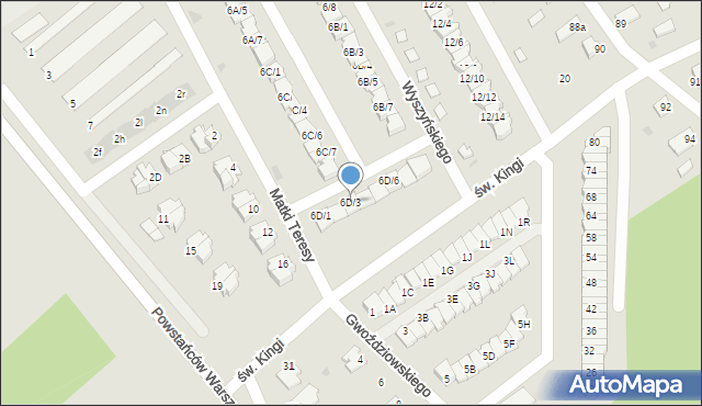 Mielec, Wyszyńskiego Stefana, ks. kard., 6D/3, mapa Mielca