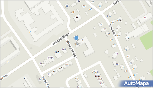 Mielec, Wyszyńskiego Stefana, ks. kard., 8a, mapa Mielca