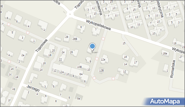 Mierzyn, Wykopaliskowa, 8A, mapa Mierzyn