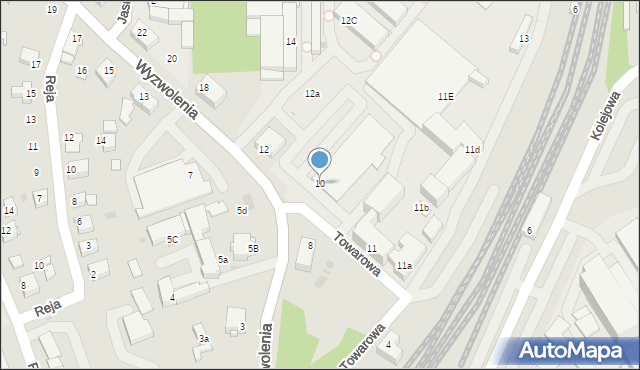 Mikołów, Wyzwolenia, 10, mapa Mikołów