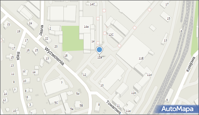 Mikołów, Wyzwolenia, 12a, mapa Mikołów