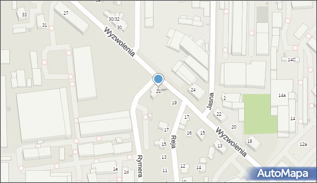 Mikołów, Wyzwolenia, 21, mapa Mikołów