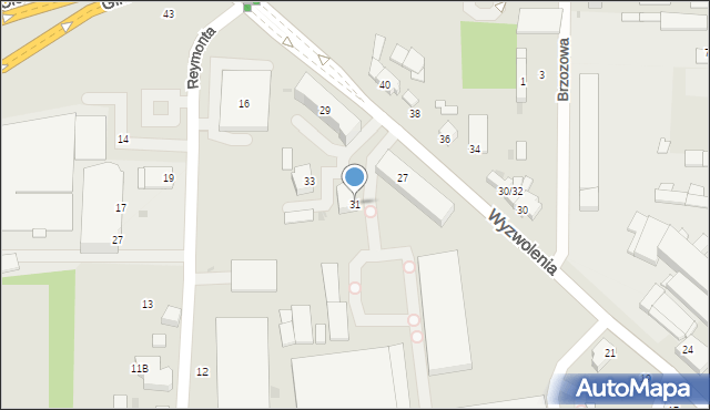 Mikołów, Wyzwolenia, 31, mapa Mikołów