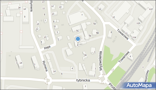 Mikołów, Wyzwolenia, 5, mapa Mikołów