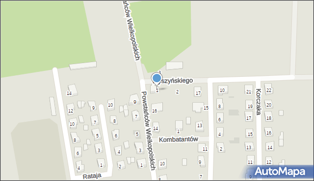 Mikstat, Wyszyńskiego Stefana, ks. kard., 1, mapa Mikstat