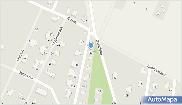 Milanówek, Wylot, 30, mapa Milanówek