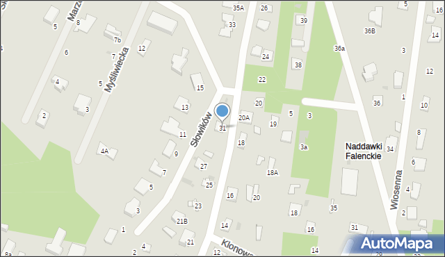 Milanówek, Wylot, 31, mapa Milanówek