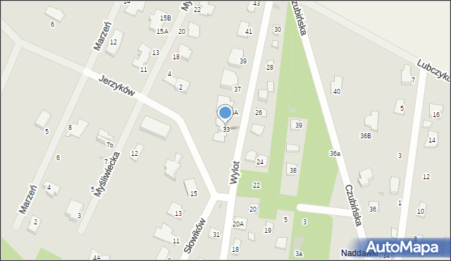 Milanówek, Wylot, 33, mapa Milanówek