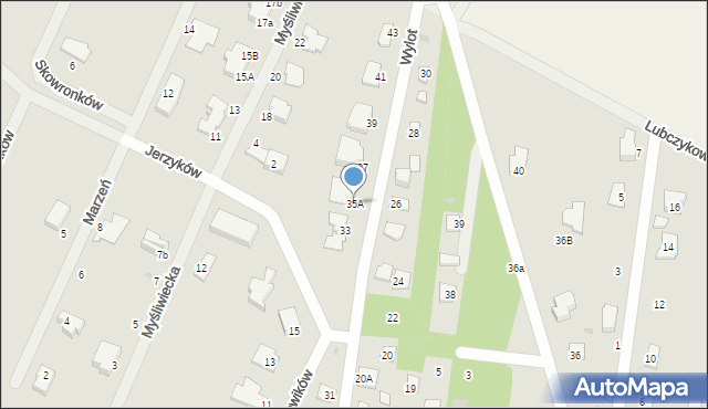 Milanówek, Wylot, 35A, mapa Milanówek