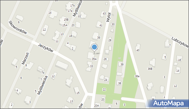 Milanówek, Wylot, 35B, mapa Milanówek