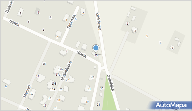 Milanówek, Wylot, 45, mapa Milanówek