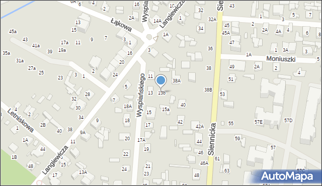 Mińsk Mazowiecki, Wyspiańskiego Stanisława, 13b, mapa Mińsk Mazowiecki