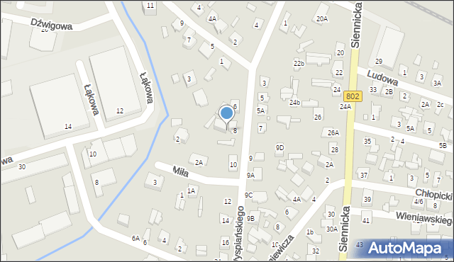 Mińsk Mazowiecki, Wyspiańskiego Stanisława, 8A, mapa Mińsk Mazowiecki