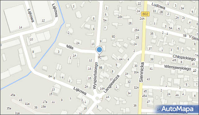 Mińsk Mazowiecki, Wyspiańskiego Stanisława, 9C, mapa Mińsk Mazowiecki