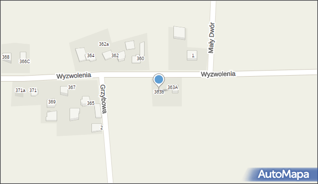 Mizerów, Wyzwolenia, 363b, mapa Mizerów