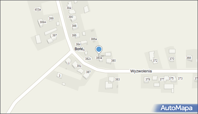 Mizerów, Wyzwolenia, 380a, mapa Mizerów