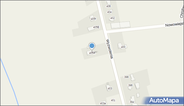 Mizerów, Wyzwolenia, 405A, mapa Mizerów