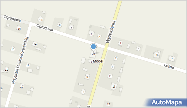 Model, Wyzwolenia, 2a, mapa Model
