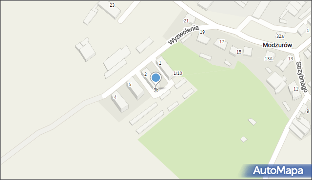 Modzurów, Wyzwolenia, 3b, mapa Modzurów