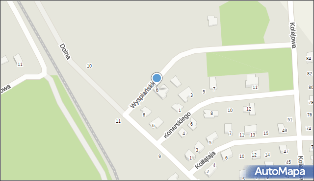 Mońki, Wyspiańskiego Stanisława, 6, mapa Mońki