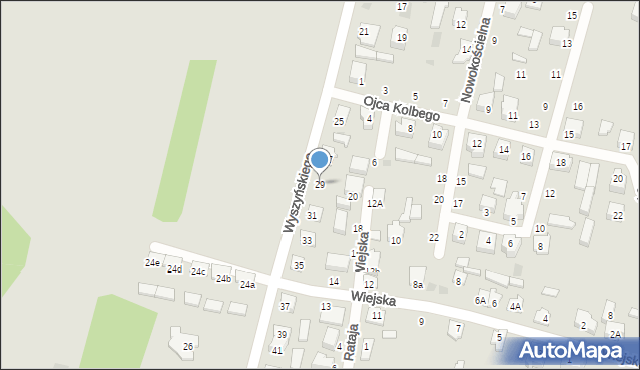 Mońki, Wyszyńskiego Stefana, ks. kard., 29, mapa Mońki