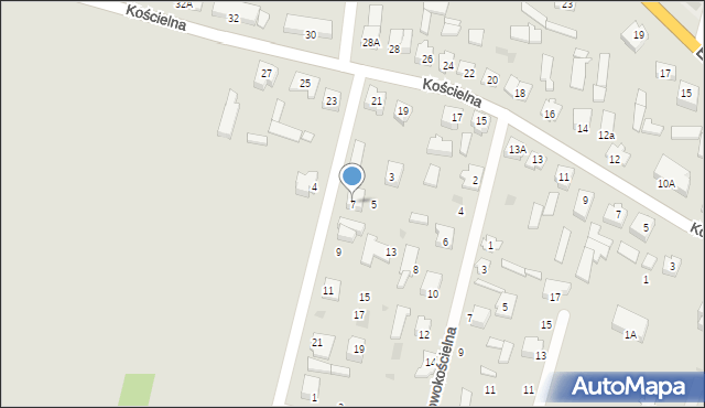Mońki, Wyszyńskiego Stefana, ks. kard., 7, mapa Mońki