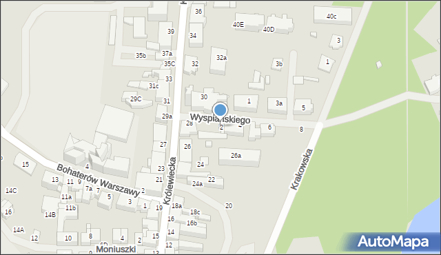 Mrągowo, Wyspiańskiego Stanisława, 2, mapa Mrągowo