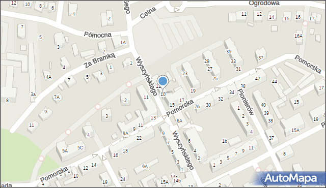 Myślibórz, Wyszyńskiego Stefana, ks. kard., 10, mapa Myślibórz